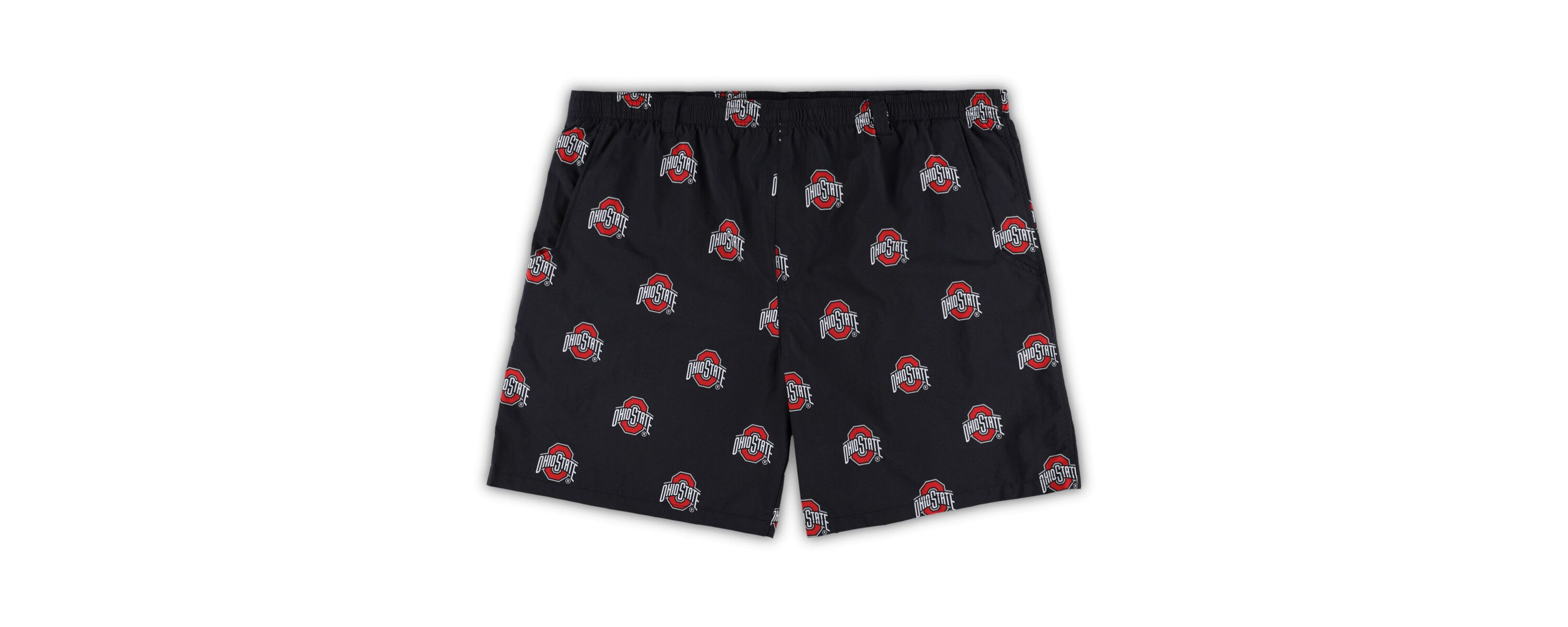 NCAA Ohio State Buckeyes Big & Tall Backcast II Allover Print Omni-Shade Shorts