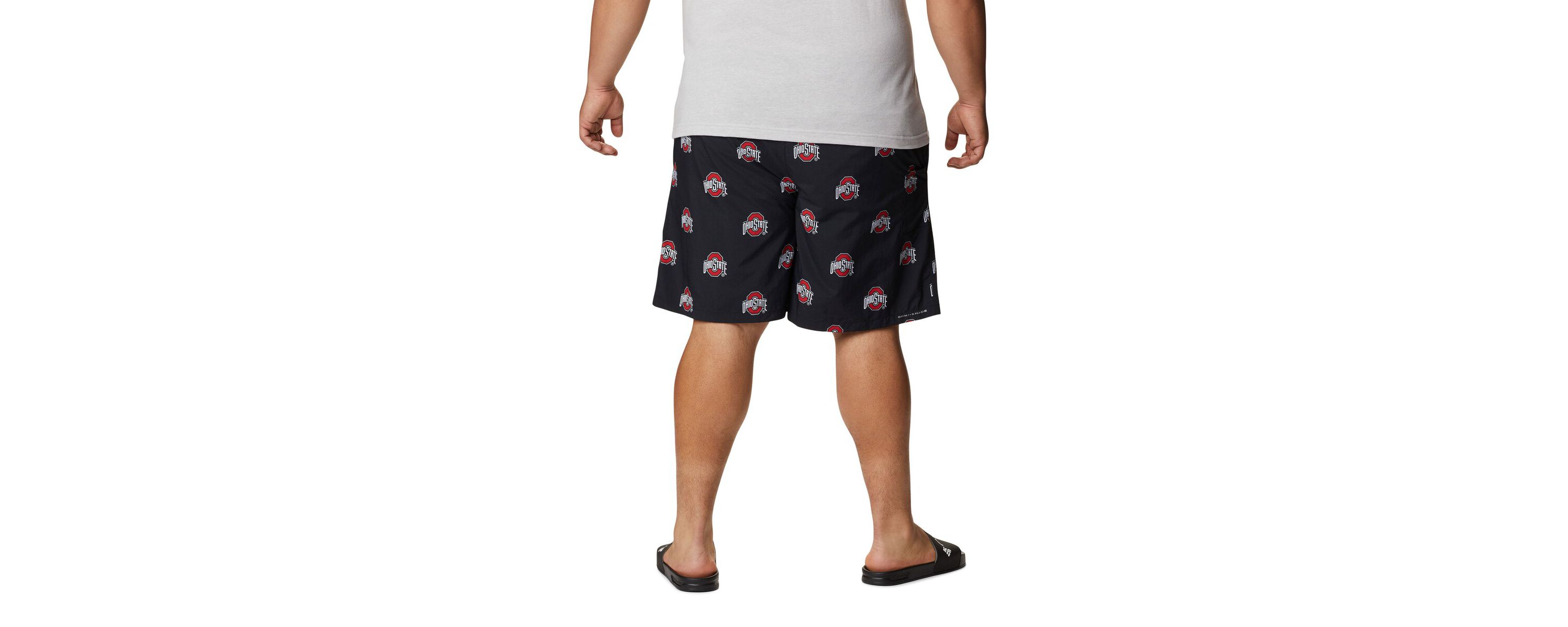NCAA Ohio State Buckeyes Big & Tall Backcast II Allover Print Omni-Shade Shorts