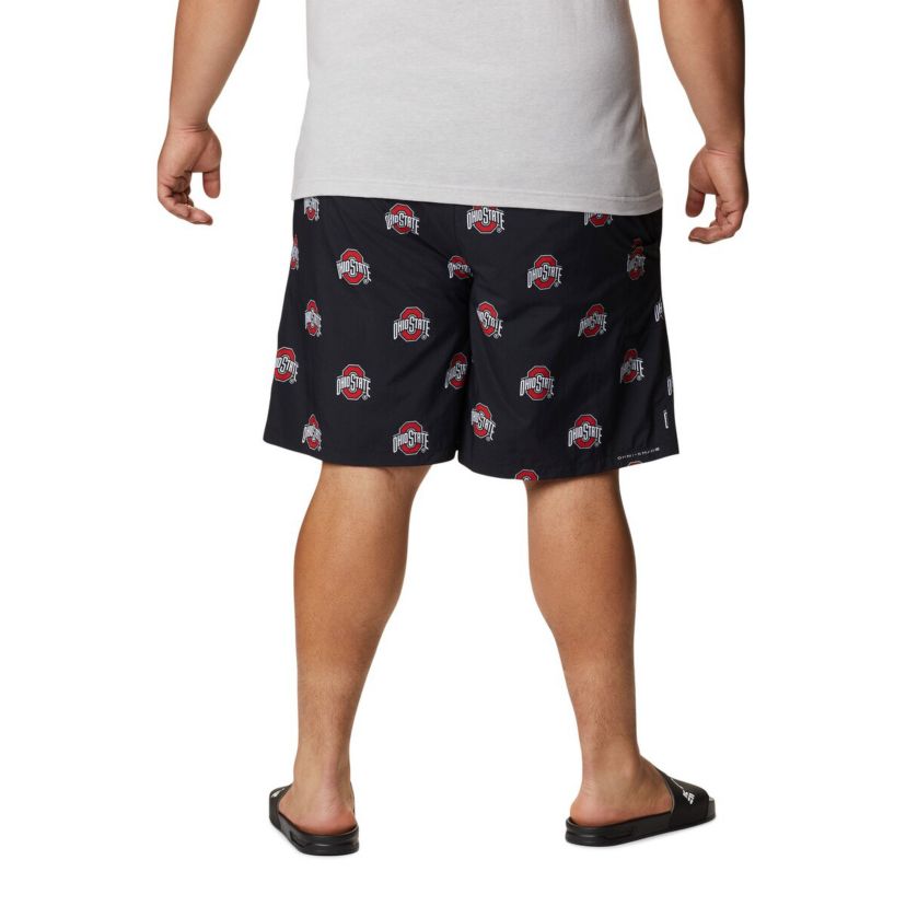 NCAA Ohio State Buckeyes Big & Tall Backcast II Allover Print Omni-Shade Shorts