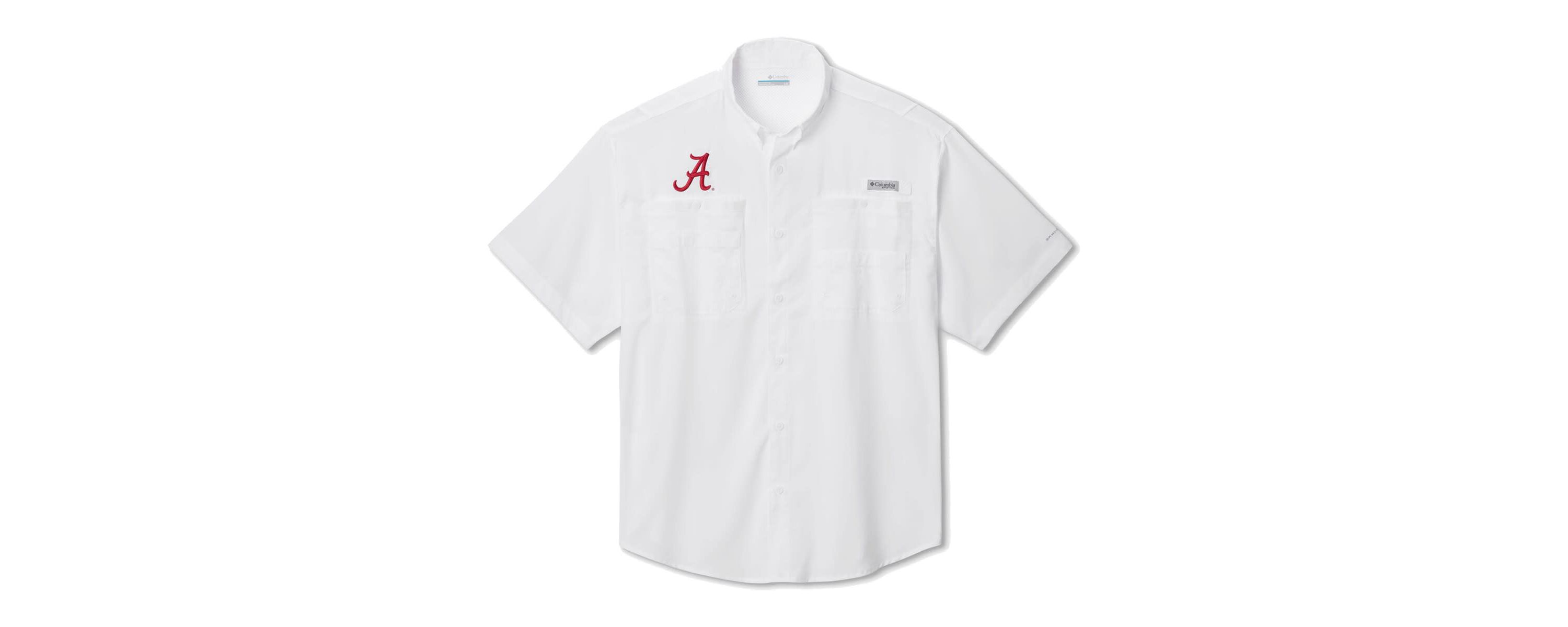 Alabama Crimson Tide NCAA Alabama Tide Big & Tall Tamiami Omni-Shade Button-Down Shirt