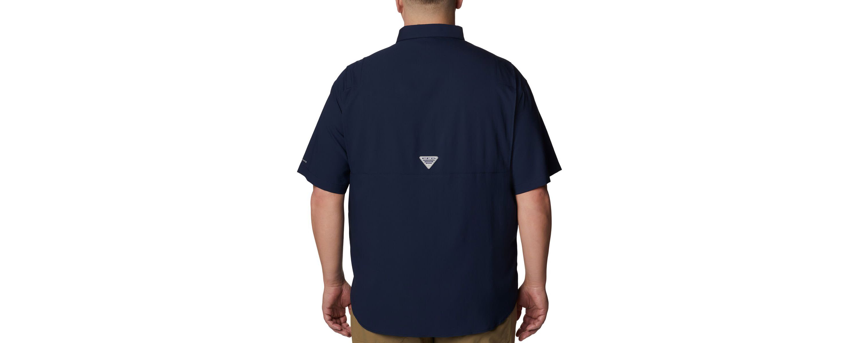 NCAA West Virginia Mountaineers Big & Tall Tamiami Omni-Shade Button-Down Shirt