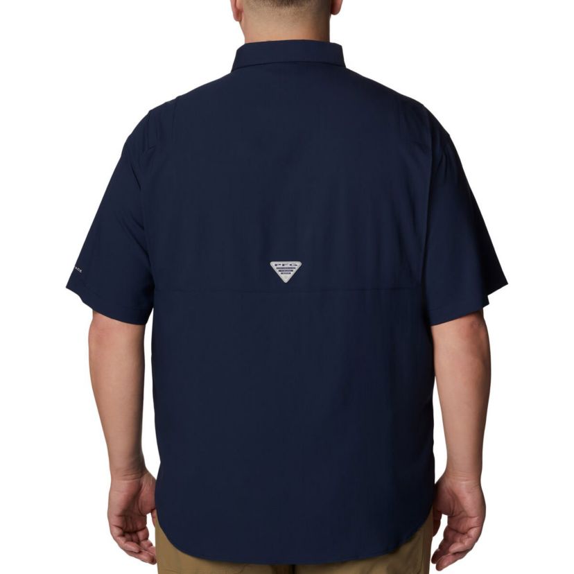 NCAA West Virginia Mountaineers Big & Tall Tamiami Omni-Shade Button-Down Shirt