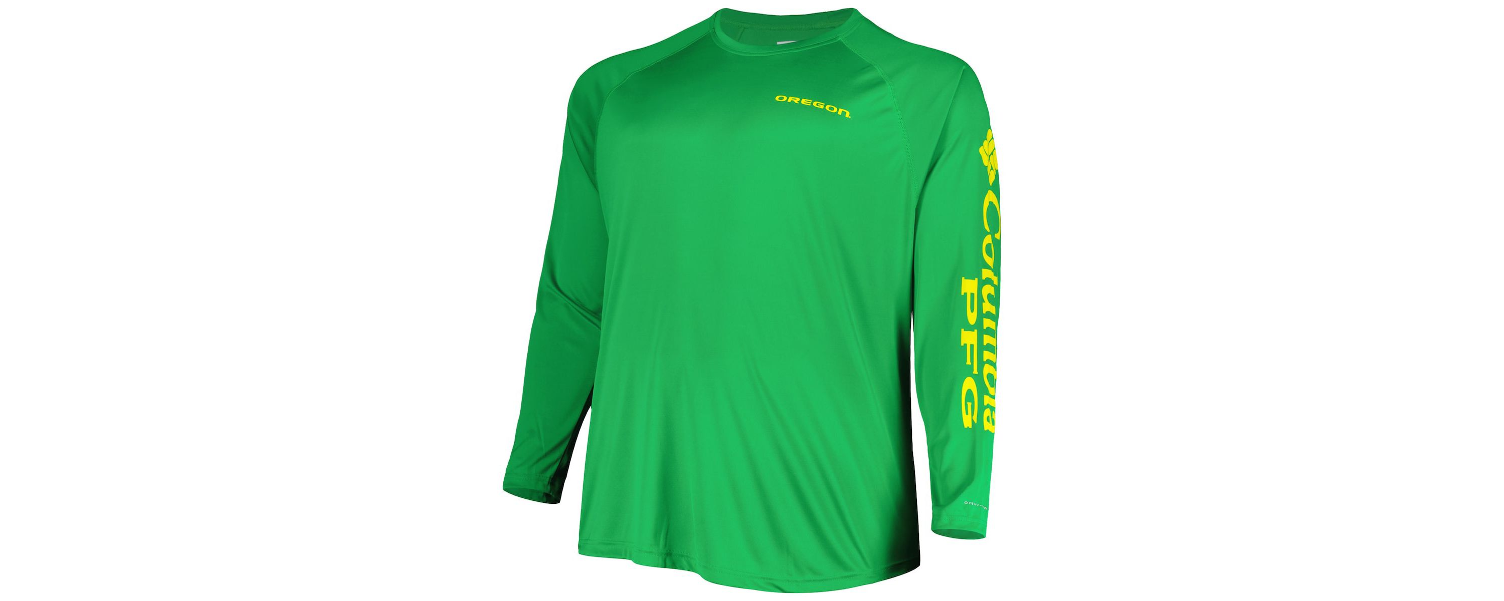 NCAA Oregon Ducks Big & Tall Terminal Tackle Team Raglan Omni-Shade Long Sleeve T-Shirt