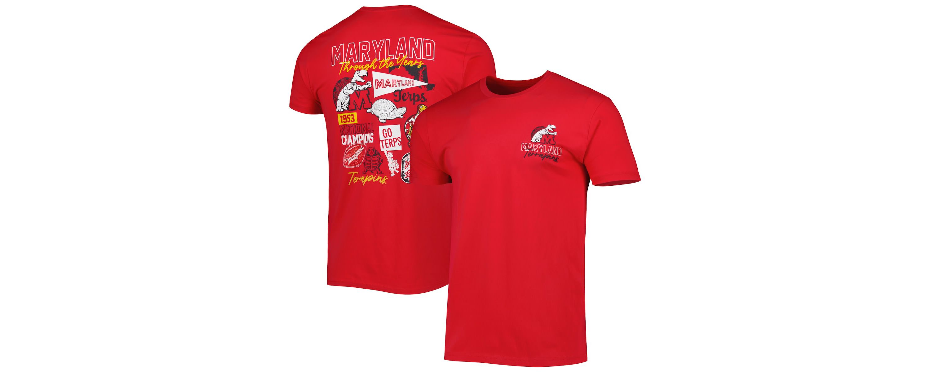 NCAA Maryland Terrapins Vintage Through the Years 2-Hit T-Shirt