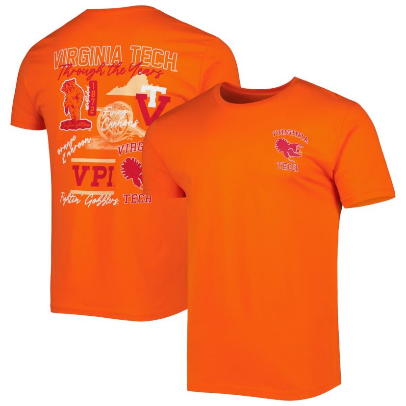 NCAA Virginia Tech Hokies Vintage Through the Years 2-Hit T-Shirt