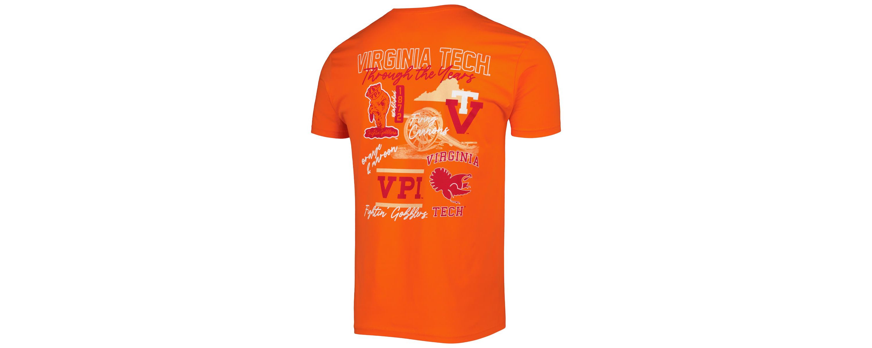 NCAA Virginia Tech Hokies Vintage Through the Years 2-Hit T-Shirt