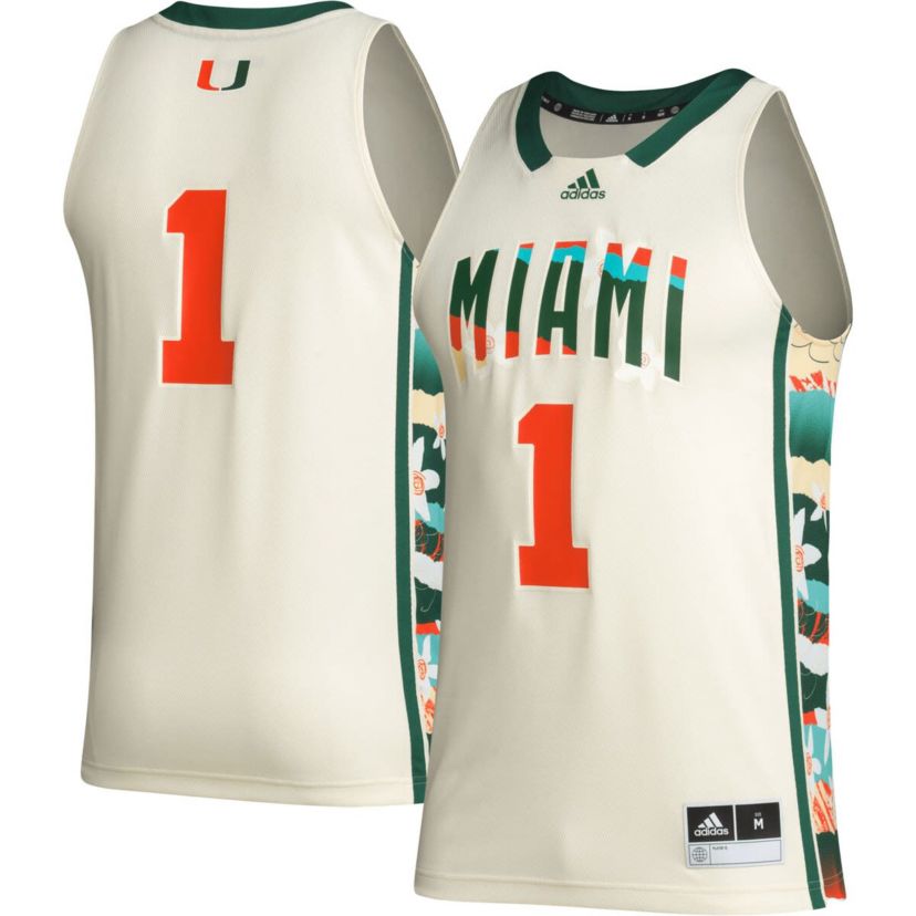 Miami (FL) Hurricanes NCAA #1 Miami Hurricanes Honoring Excellence Basketball Jersey