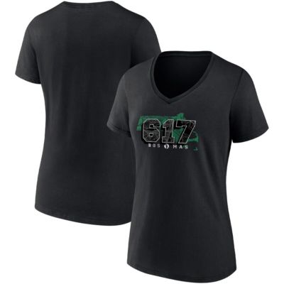 Men's NBA Fanatics Boston Celtics Hometown Collection 617 V-Neck T-Shirt, Black, Large