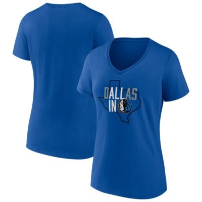 Men's NBA Fanatics Dallas Mavericks Hometown Collection All In V-Neck T-Shirt, Blue, XL