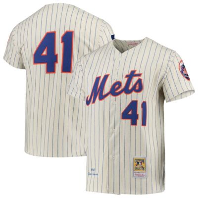 Mitchell & Ness Men's MLB Tom Seaver New York Mets 1969 Cooperstown Collection Authentic Jersey -  0195563675380