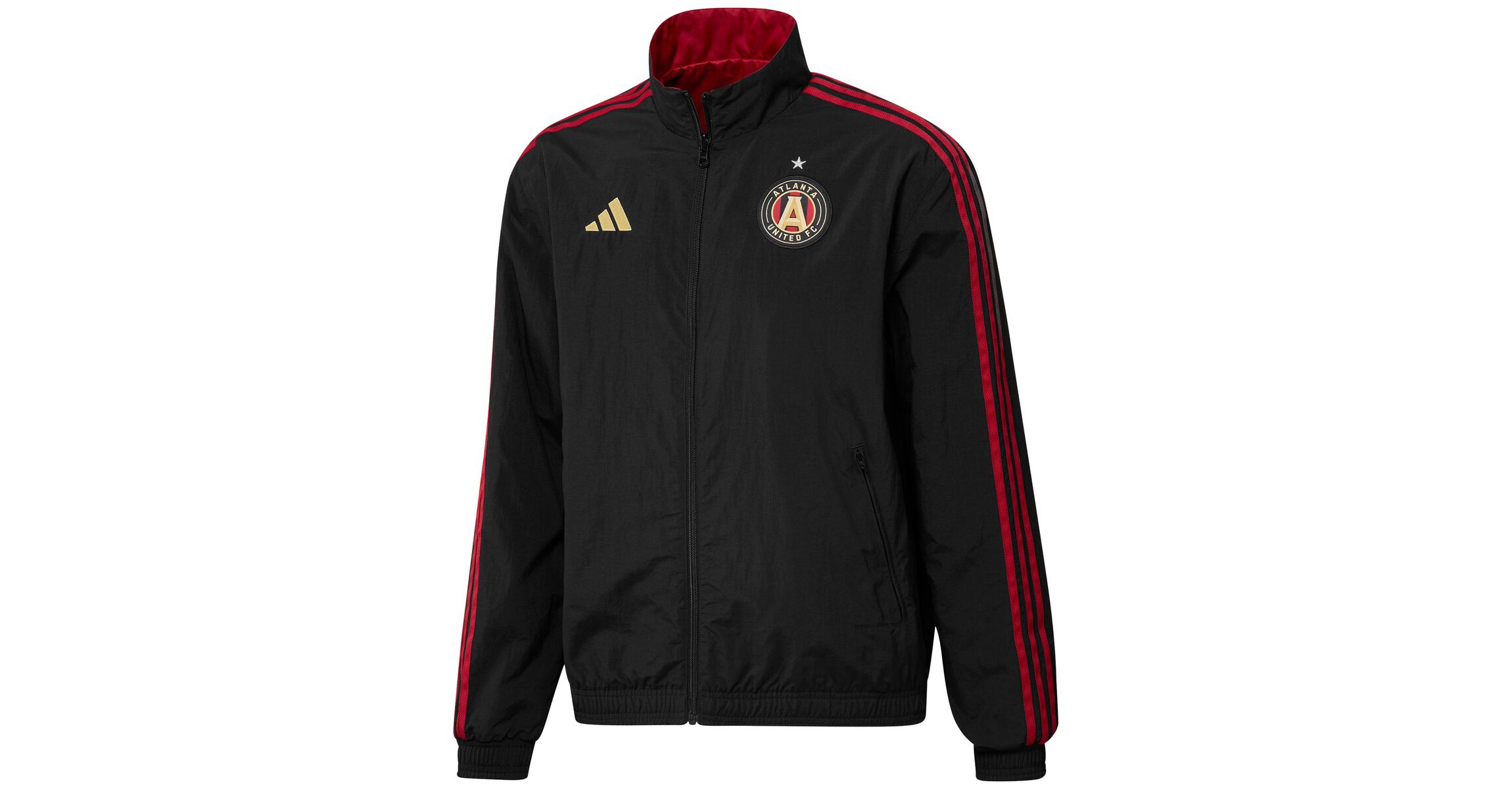 MLS Black/Red Atlanta United FC 2023 On-Field Anthem Full-Zip Reversible Team Jacket