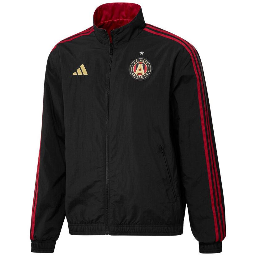 MLS Black/Red Atlanta United FC 2023 On-Field Anthem Full-Zip Reversible Team Jacket