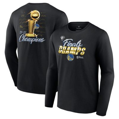 Men's NBA Fanatics Golden State Warriors 2022 NBA Finals s Forward Roster Signature Long Sleeve T-Shirt