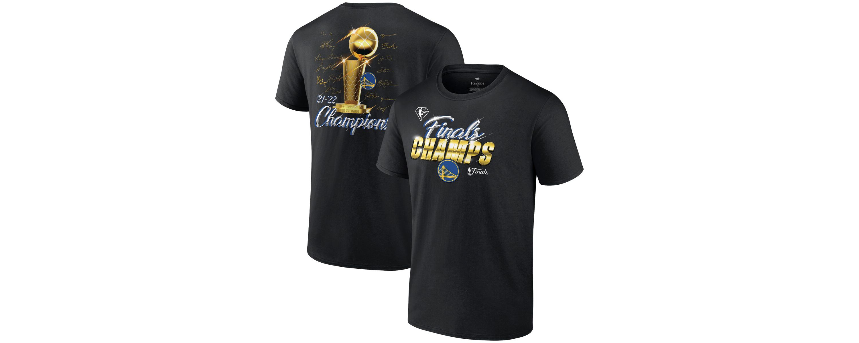 NBA Fanatics Golden State Warriors 2022 NBA Finals s Forward Roster Signature T-Shirt