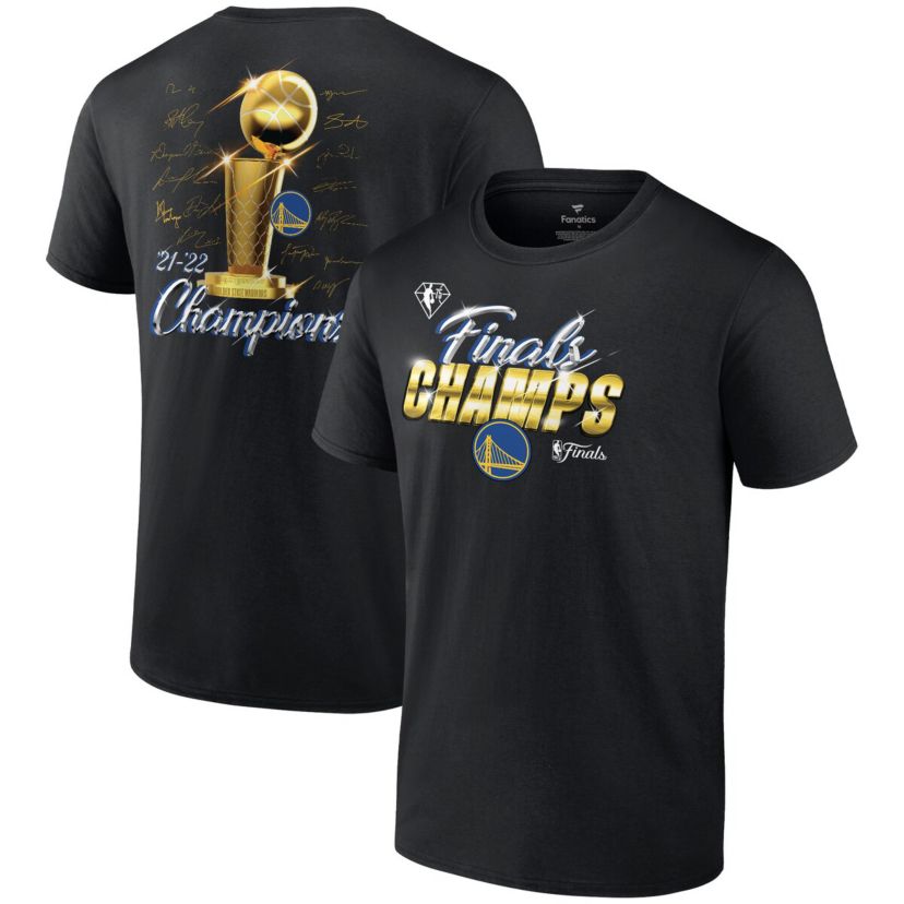 NBA Fanatics Golden State Warriors 2022 NBA Finals s Forward Roster Signature T-Shirt