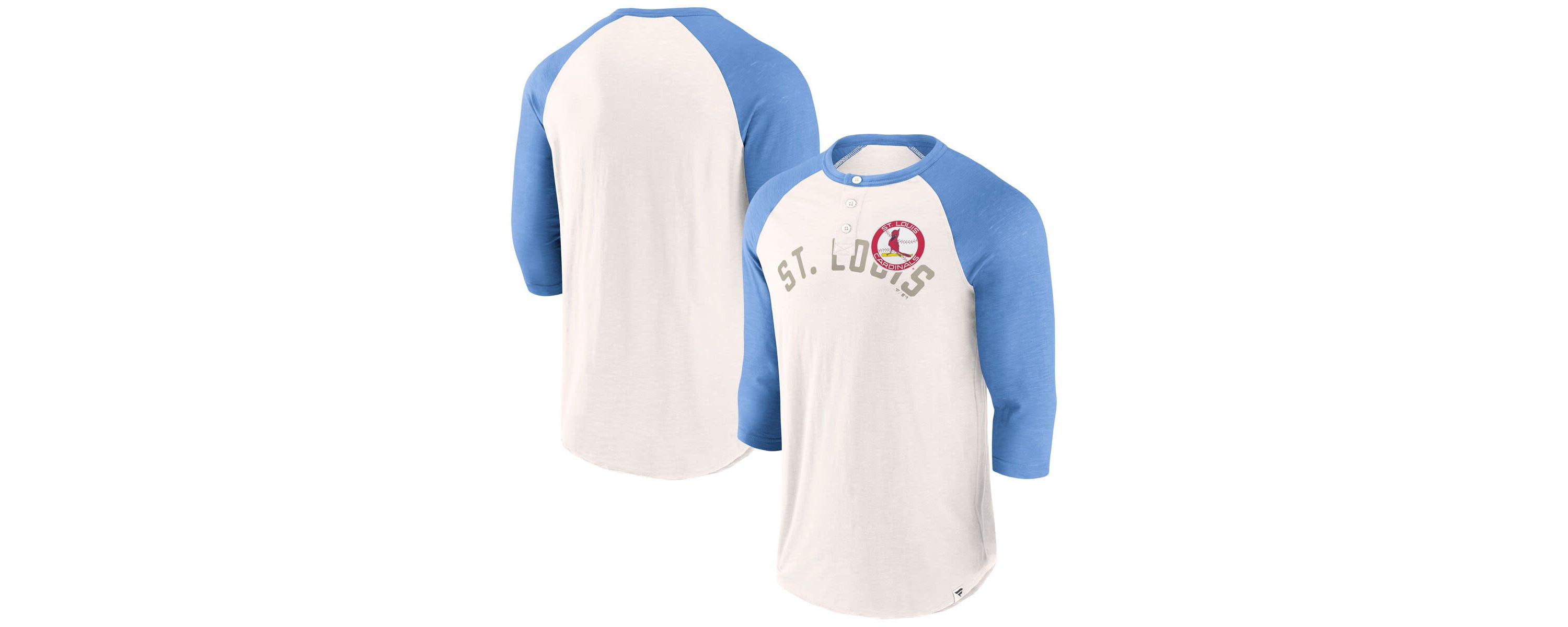 MLB Fanatics St. Louis Cardinals Backdoor Slider Raglan 3/4-Sleeve T-Shirt