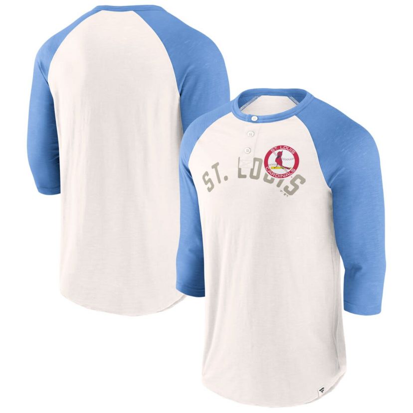 MLB Fanatics St. Louis Cardinals Backdoor Slider Raglan 3/4-Sleeve T-Shirt
