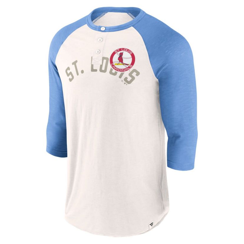 MLB Fanatics St. Louis Cardinals Backdoor Slider Raglan 3/4-Sleeve T-Shirt