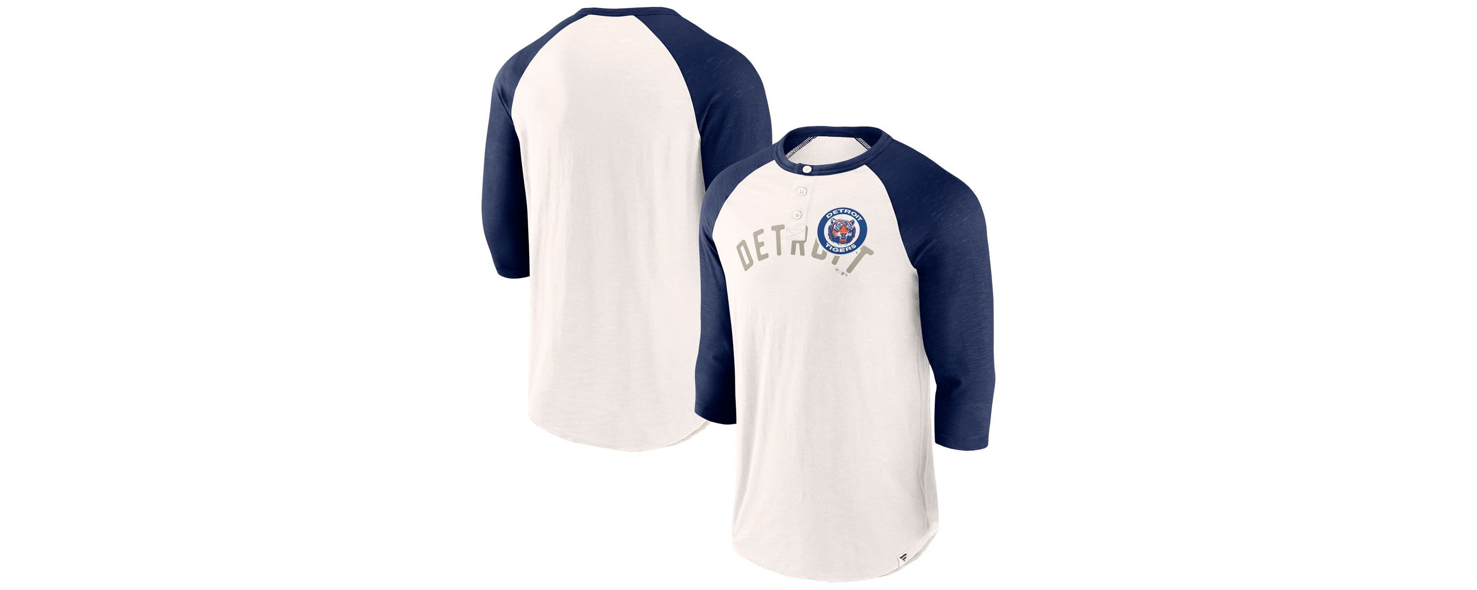 MLB Fanatics Detroit Tigers Backdoor Slider Raglan 3/4-Sleeve T-Shirt