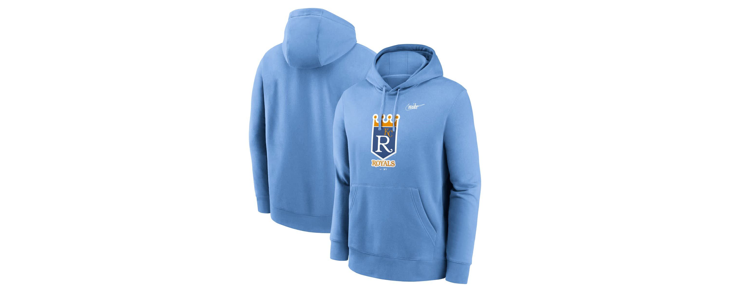 MLB Nike Light Kansas City Royals Cooperstown Collection Pullover Hoodie