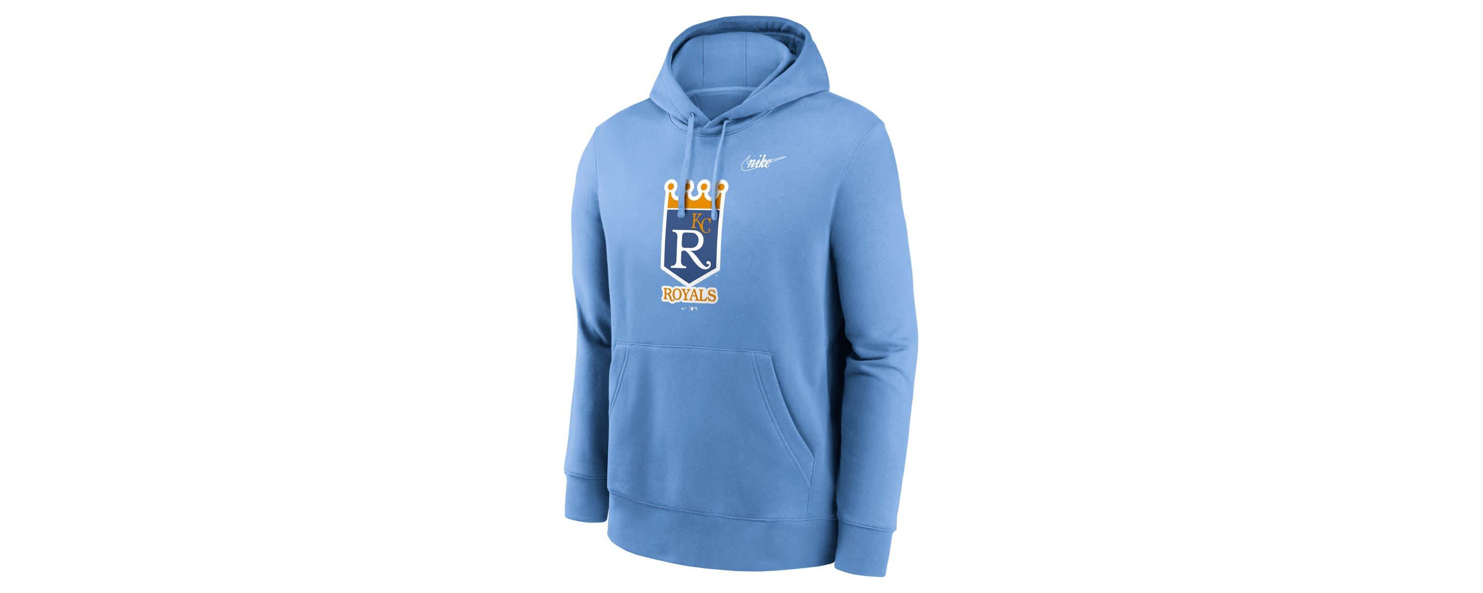 MLB Nike Light Kansas City Royals Cooperstown Collection Pullover Hoodie