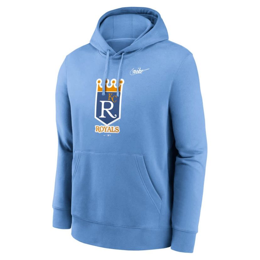 MLB Nike Light Kansas City Royals Cooperstown Collection Pullover Hoodie
