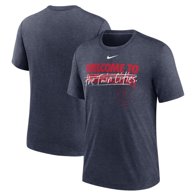 MLB Nike Minnesota Twins Home Spin Tri-Blend T-Shirt