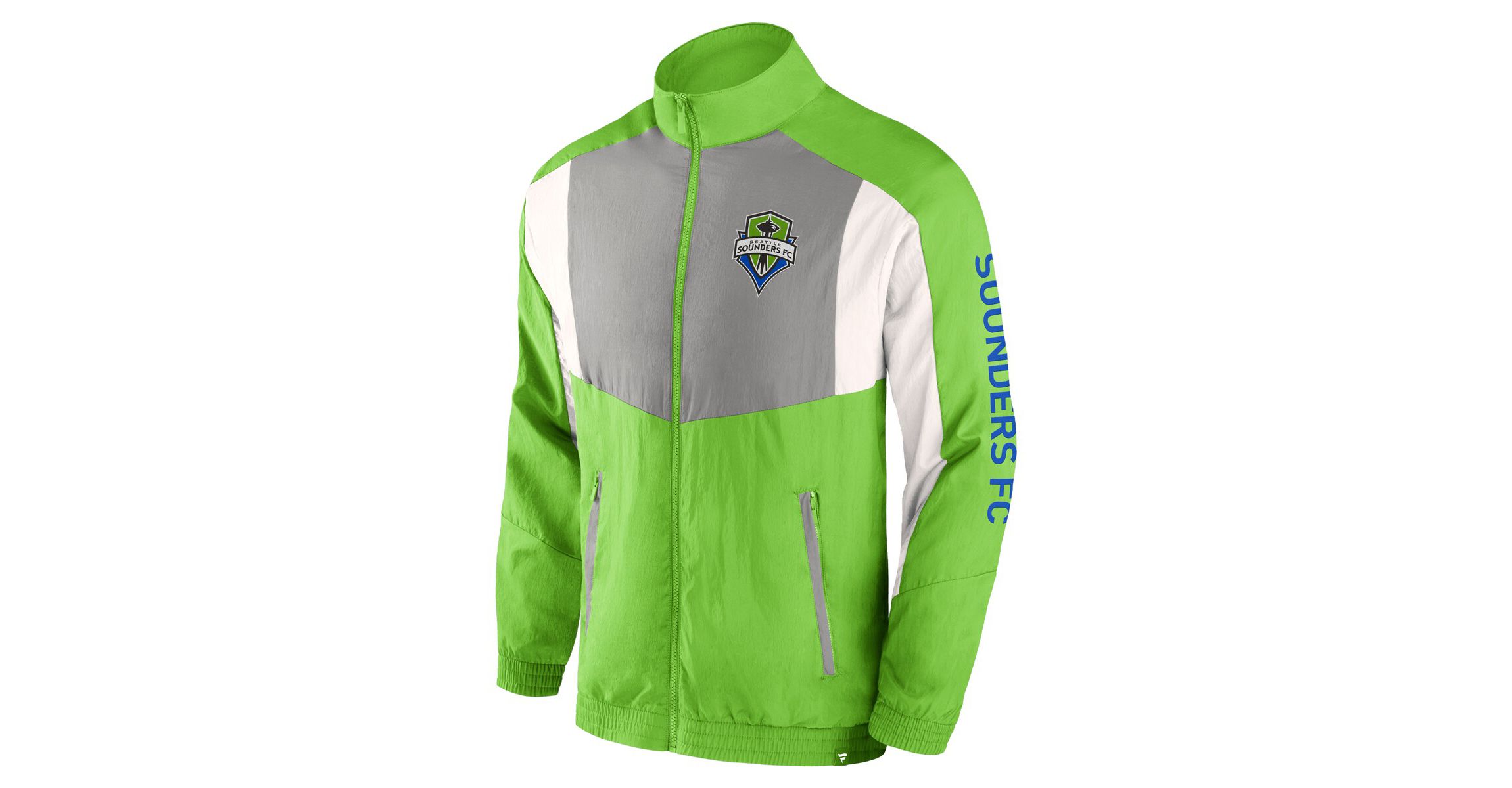 MLS Fanatics Rave Seattle Sounders FC Net Goal Raglan Full-Zip Track Jacket