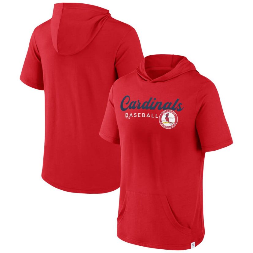 MLB Fanatics St. Louis Cardinals Offensive Strategy Short Sleeve Pullover Hoodie