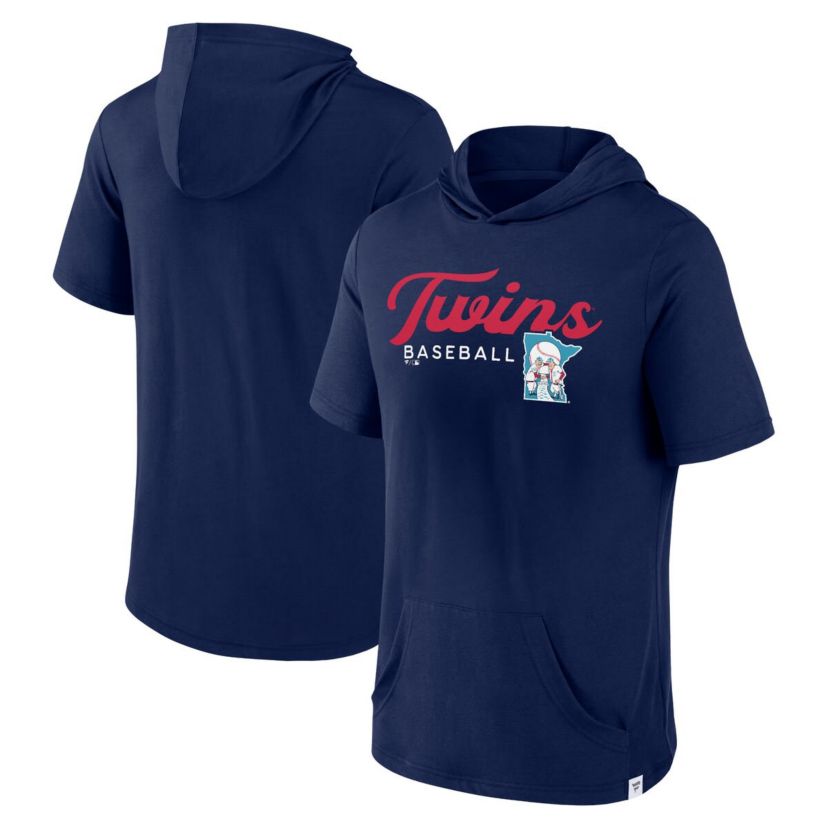 MLB Fanatics Minnesota Twins Offensive Strategy Short Sleeve Pullover Hoodie