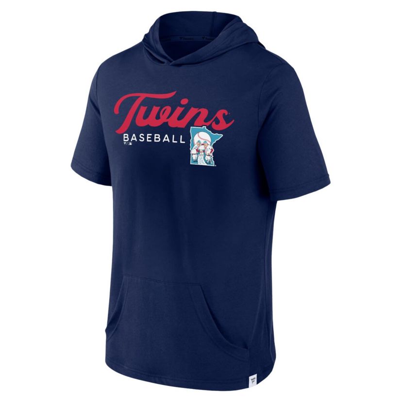 MLB Fanatics Minnesota Twins Offensive Strategy Short Sleeve Pullover Hoodie