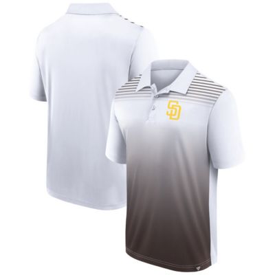 Men's MLB Fanatics White/Brown San Diego Padres Sandlot Game Polo, White, Small