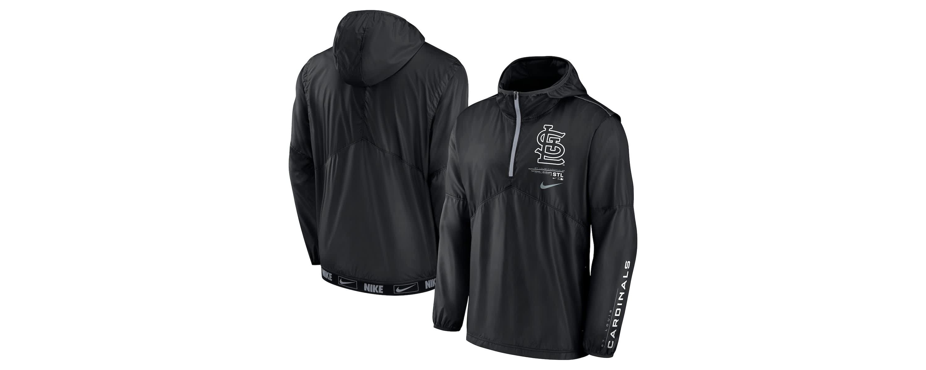 MLB Nike St. Louis Cardinals Authentic Night Game Performance Half-Zip Windbreaker