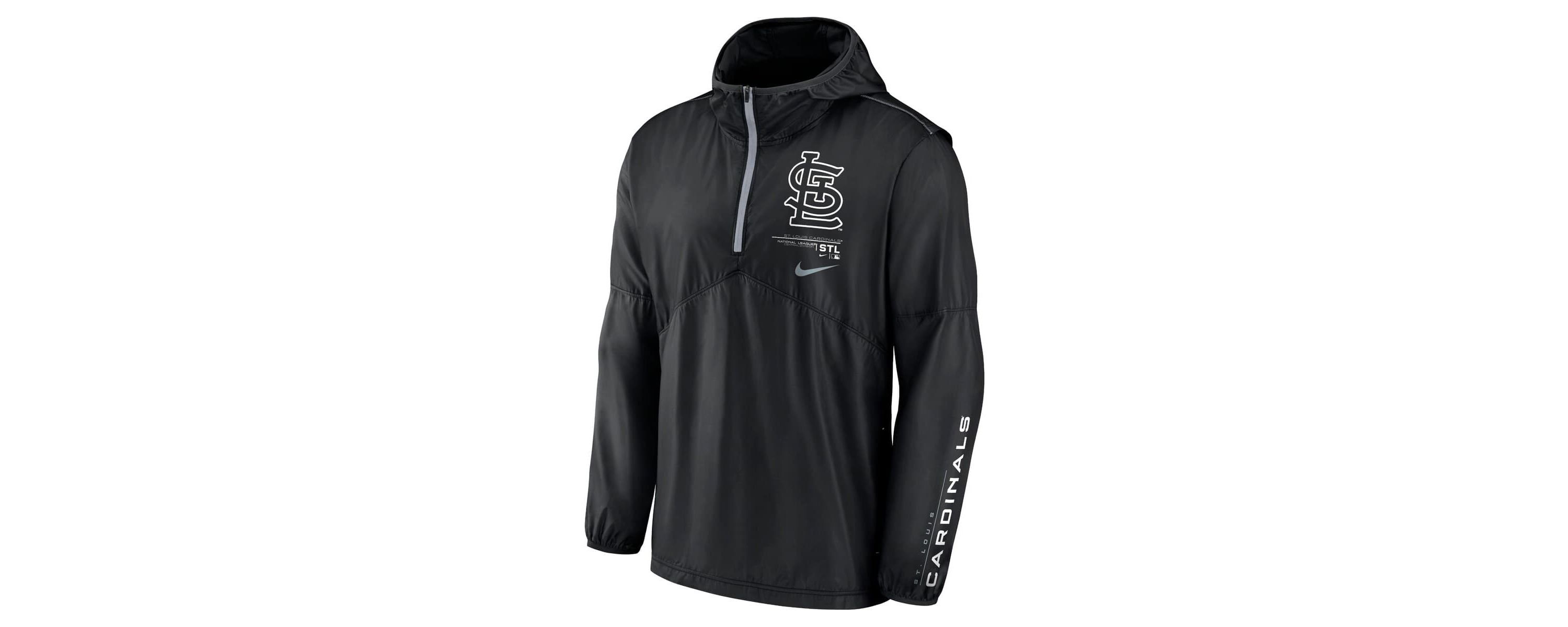 MLB Nike St. Louis Cardinals Authentic Night Game Performance Half-Zip Windbreaker
