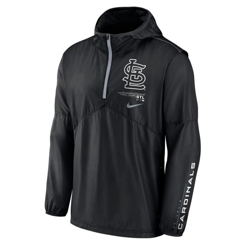 MLB Nike St. Louis Cardinals Authentic Night Game Performance Half-Zip Windbreaker