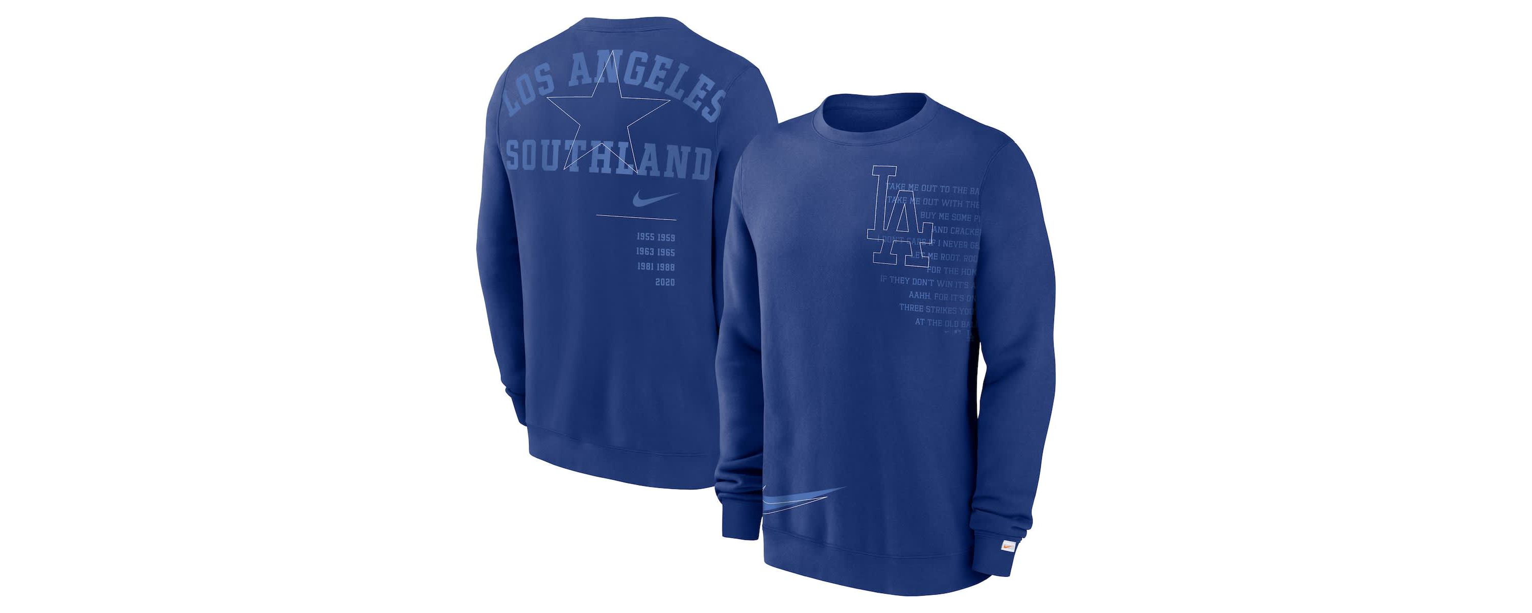 MLB Nike Los Angeles Dodgers Statement Ball Game Fleece Pullover Sweatshirt