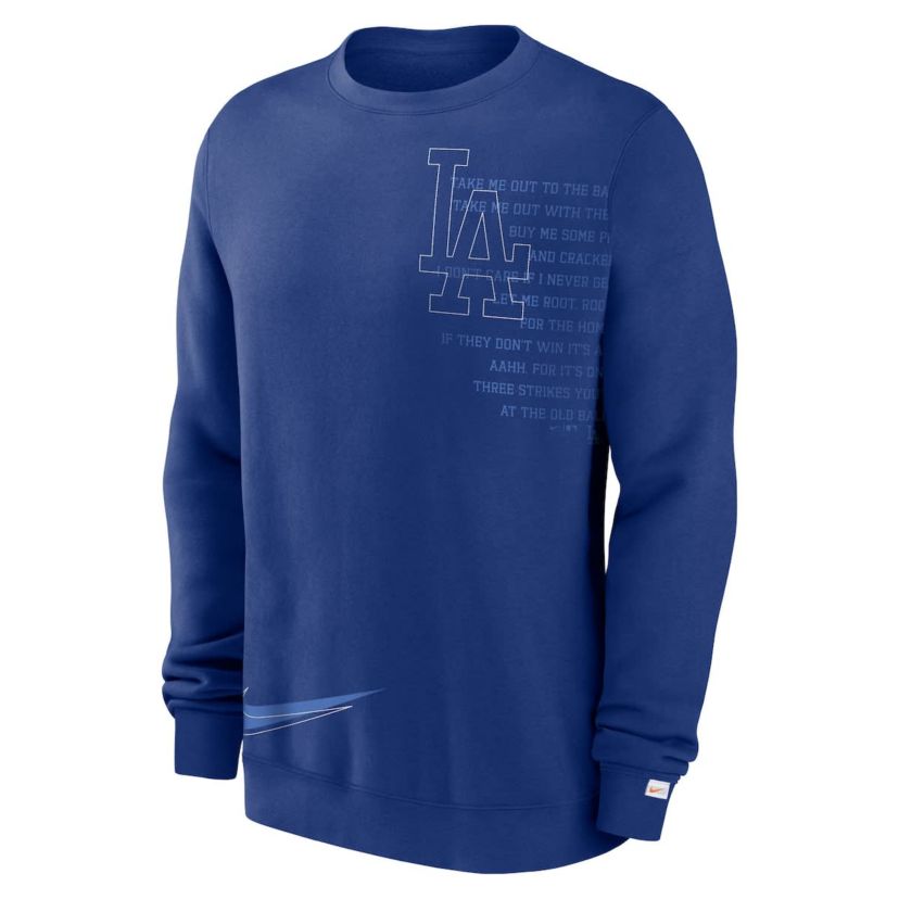 MLB Nike Los Angeles Dodgers Statement Ball Game Fleece Pullover Sweatshirt
