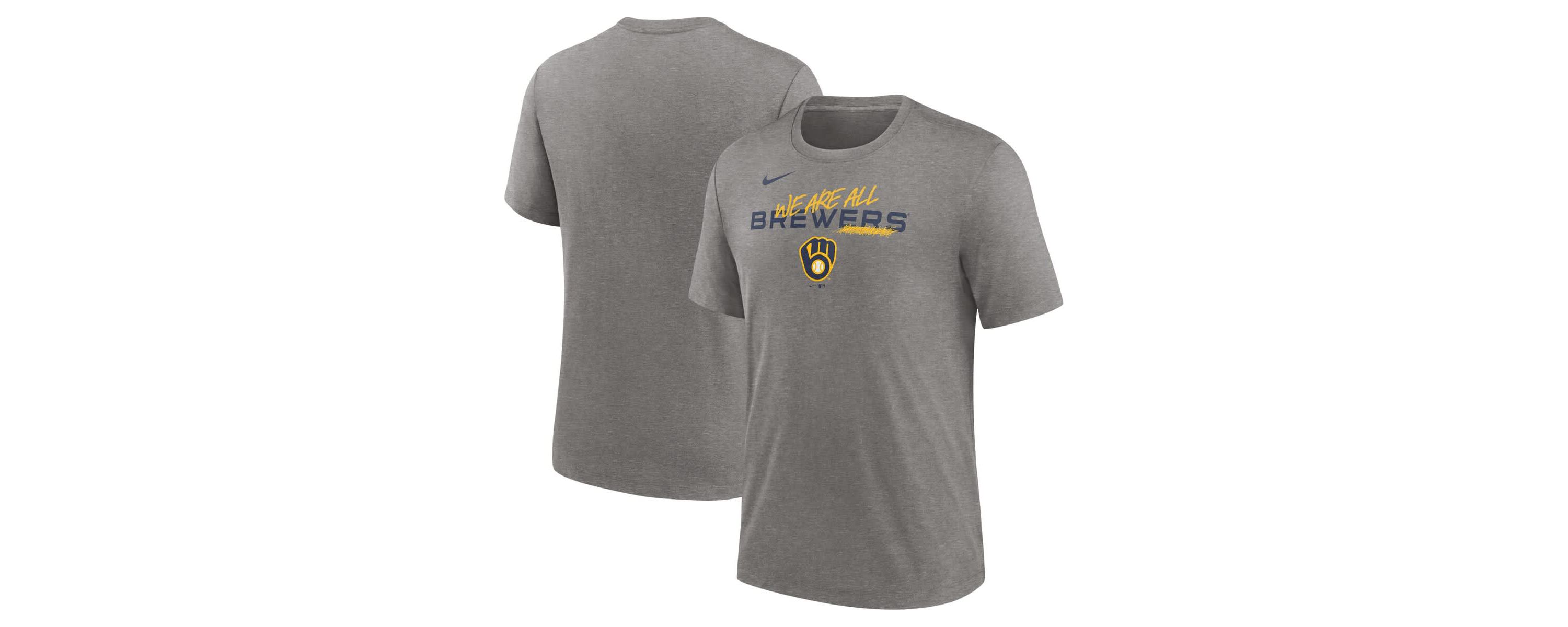 MLB Nike Milwaukee Brewers We Are All Tri-Blend T-Shirt
