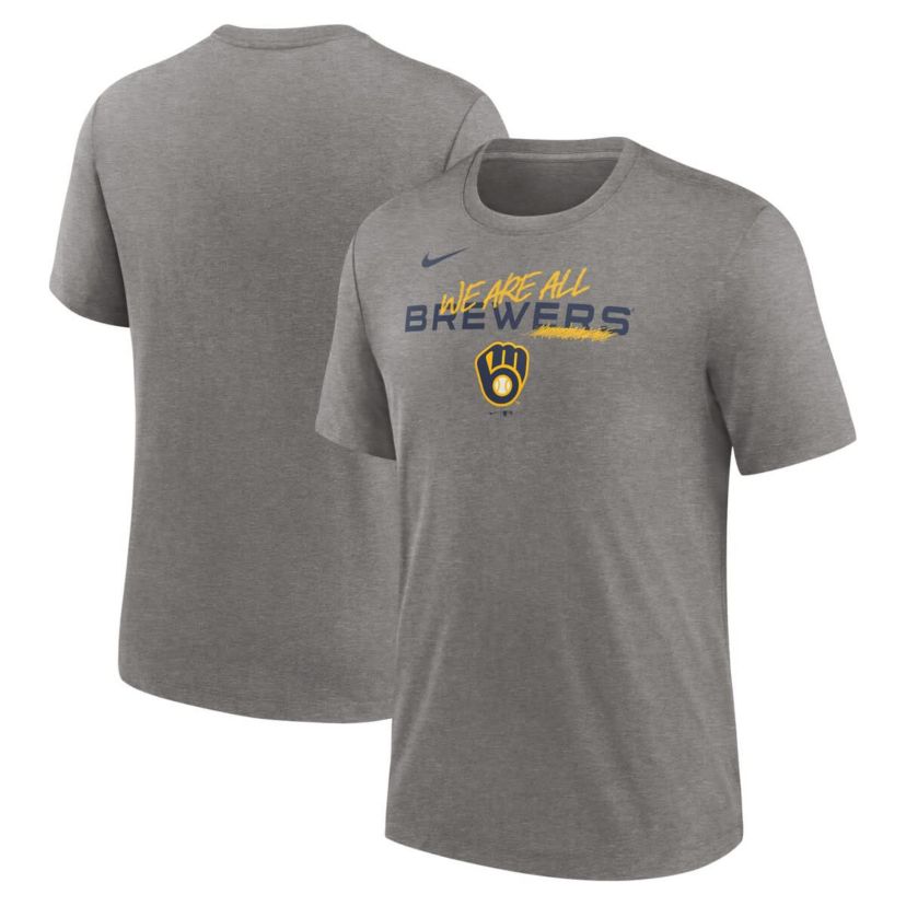 MLB Nike Milwaukee Brewers We Are All Tri-Blend T-Shirt