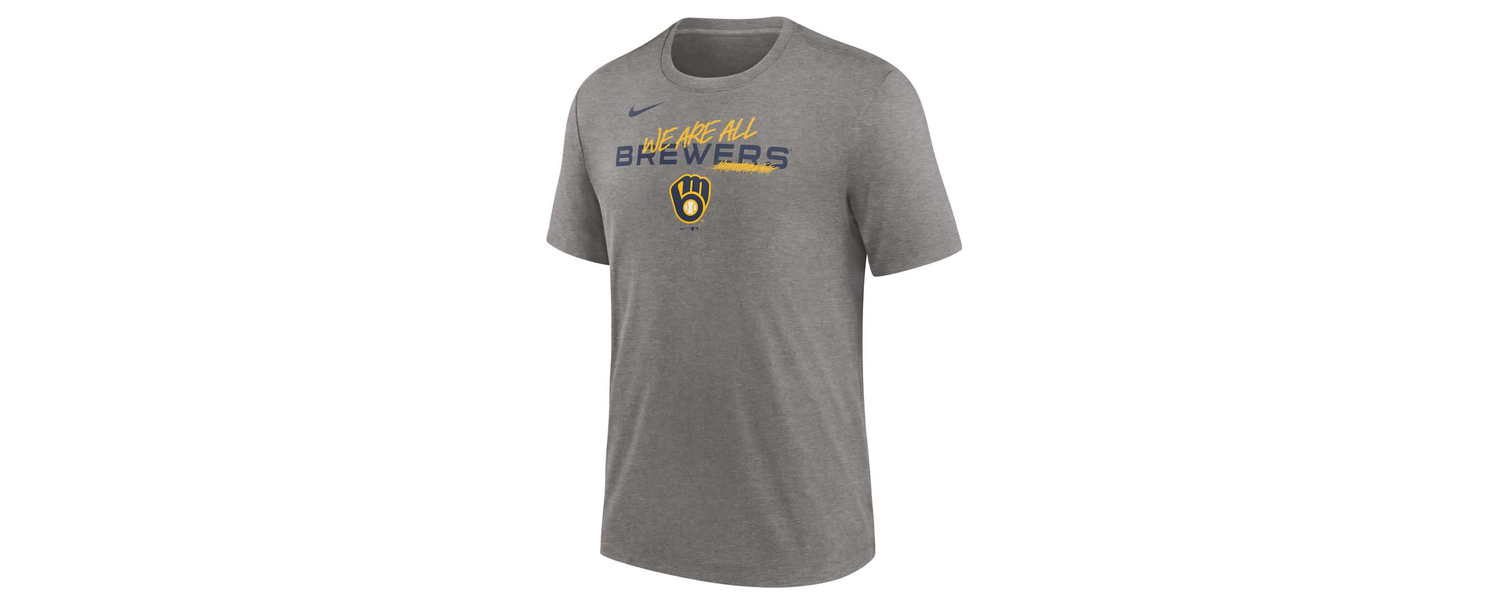 MLB Nike Milwaukee Brewers We Are All Tri-Blend T-Shirt