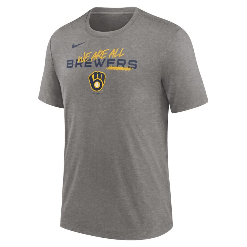 MLB Nike Milwaukee Brewers We Are All Tri-Blend T-Shirt