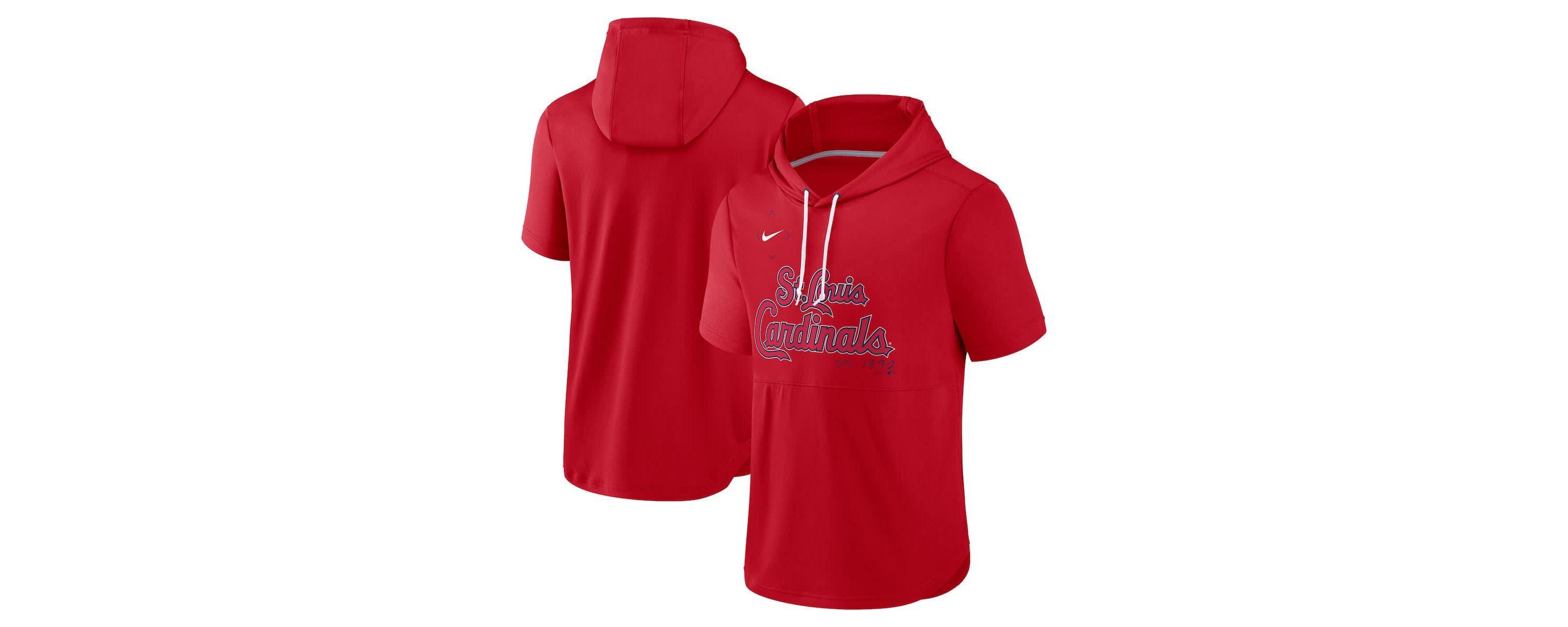 MLB Nike St. Louis Cardinals Springer Short Sleeve Team Pullover Hoodie