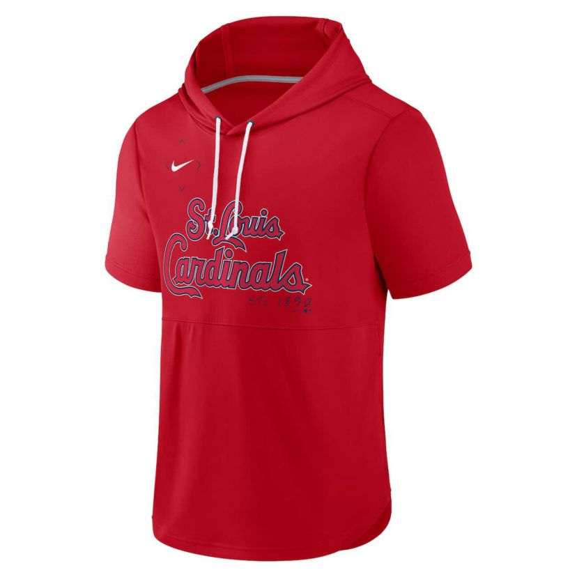 MLB Nike St. Louis Cardinals Springer Short Sleeve Team Pullover Hoodie
