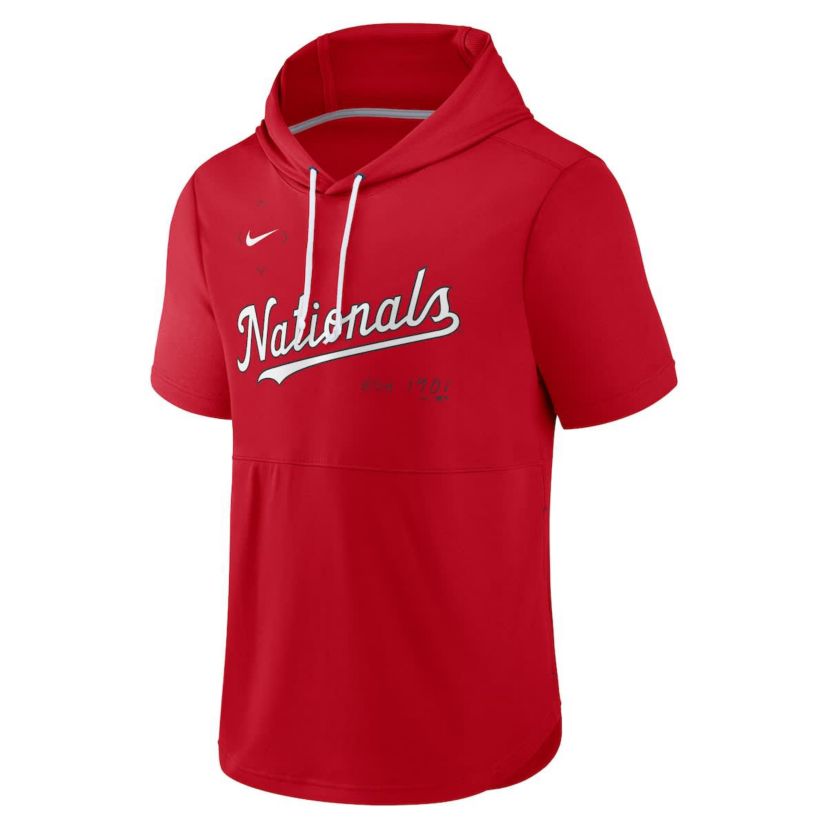 MLB Nike Washington Nationals Springer Short Sleeve Team Pullover Hoodie