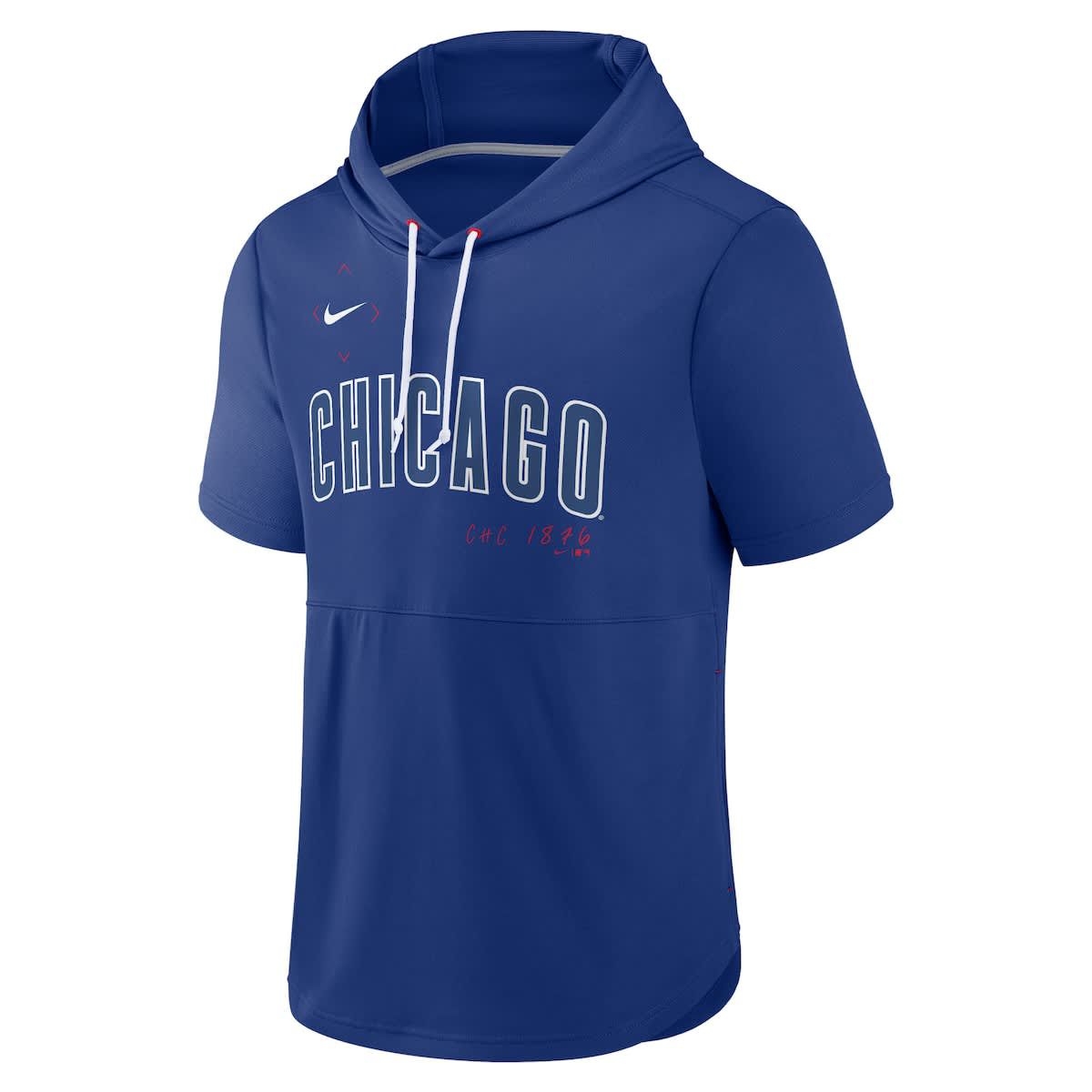 MLB Nike Chicago Cubs Springer Short Sleeve Team Pullover Hoodie
