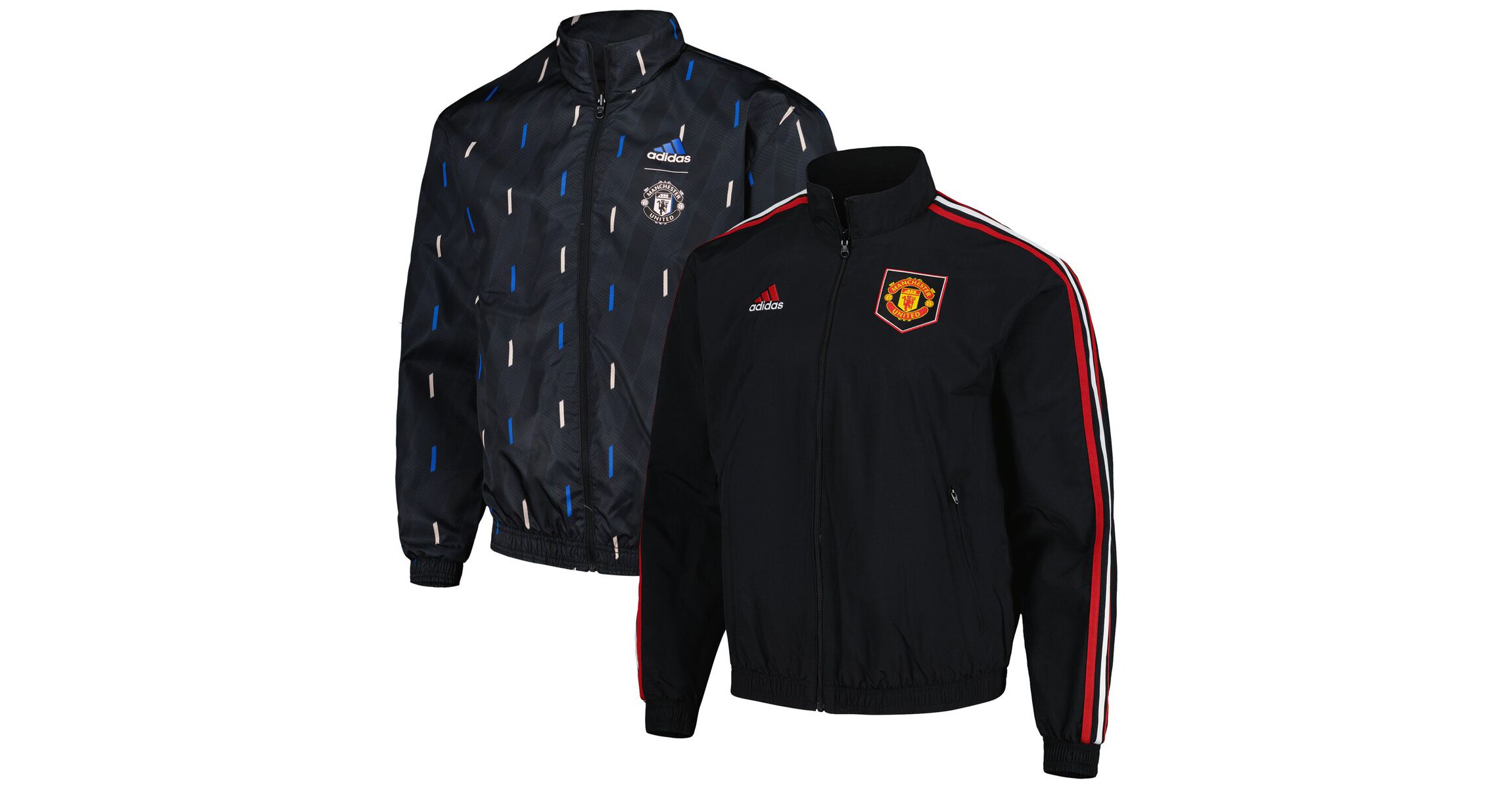 International Clubs Manchester United 2022/23 On-Field Team Logo Anthem Reversible Full-Zip Jacket