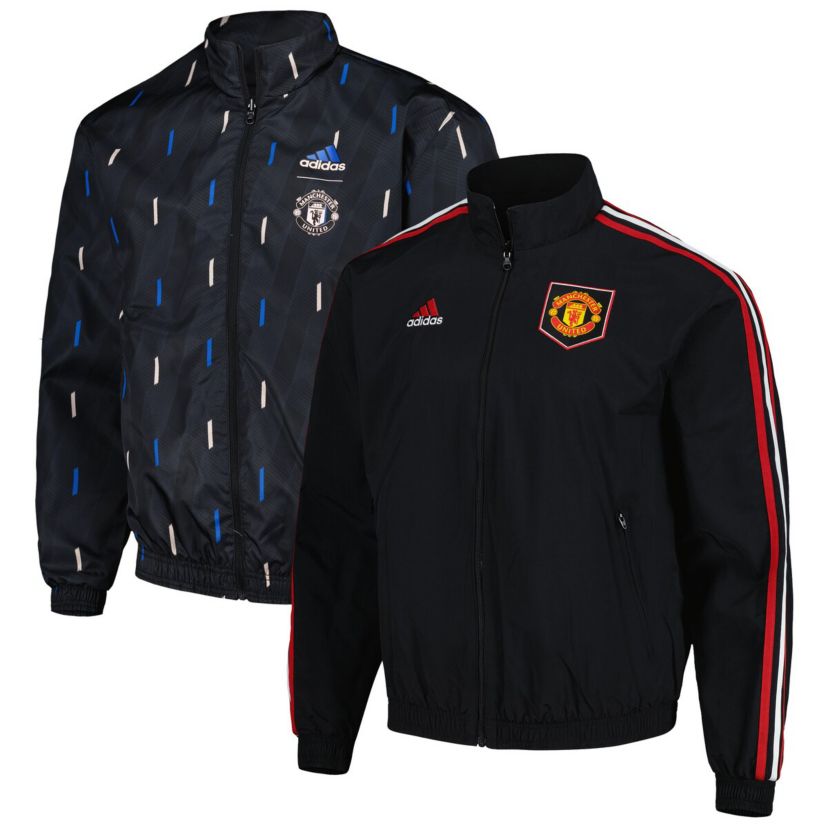 International Clubs Manchester United 2022/23 On-Field Team Logo Anthem Reversible Full-Zip Jacket