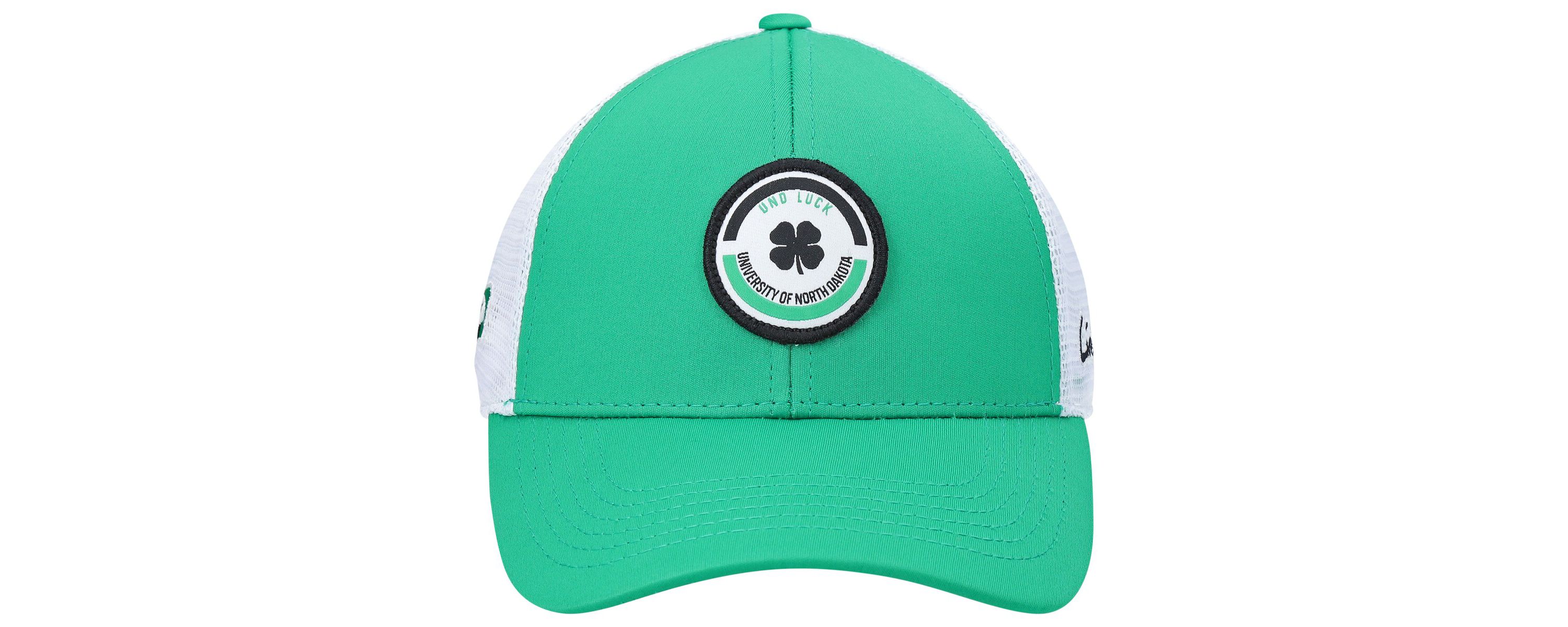 NCAA Kelly Green/White North Dakota Motto Trucker Snapback Hat