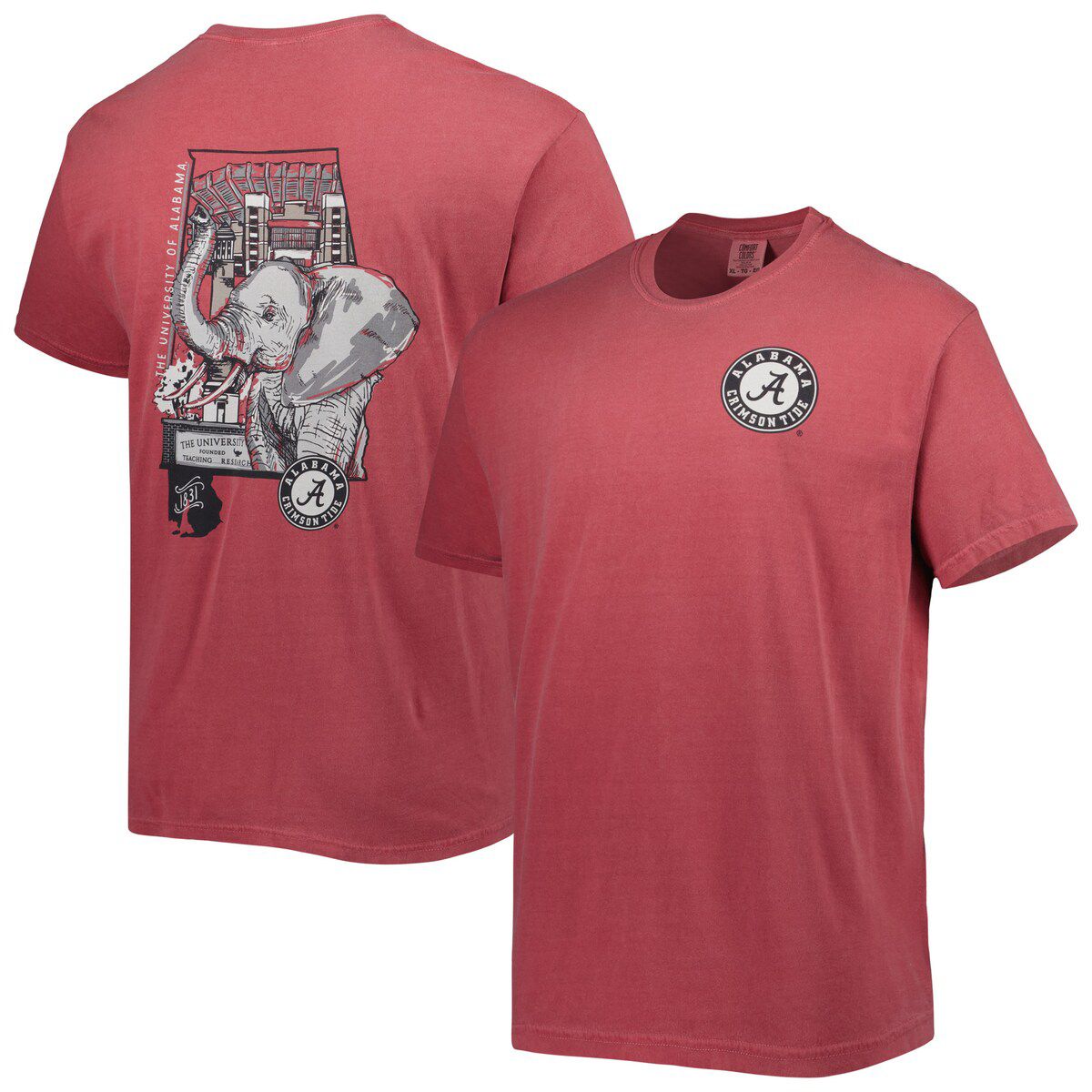 Alabama Crimson Tide NCAA Alabama Tide Hyperlocal Elephant T-Shirt