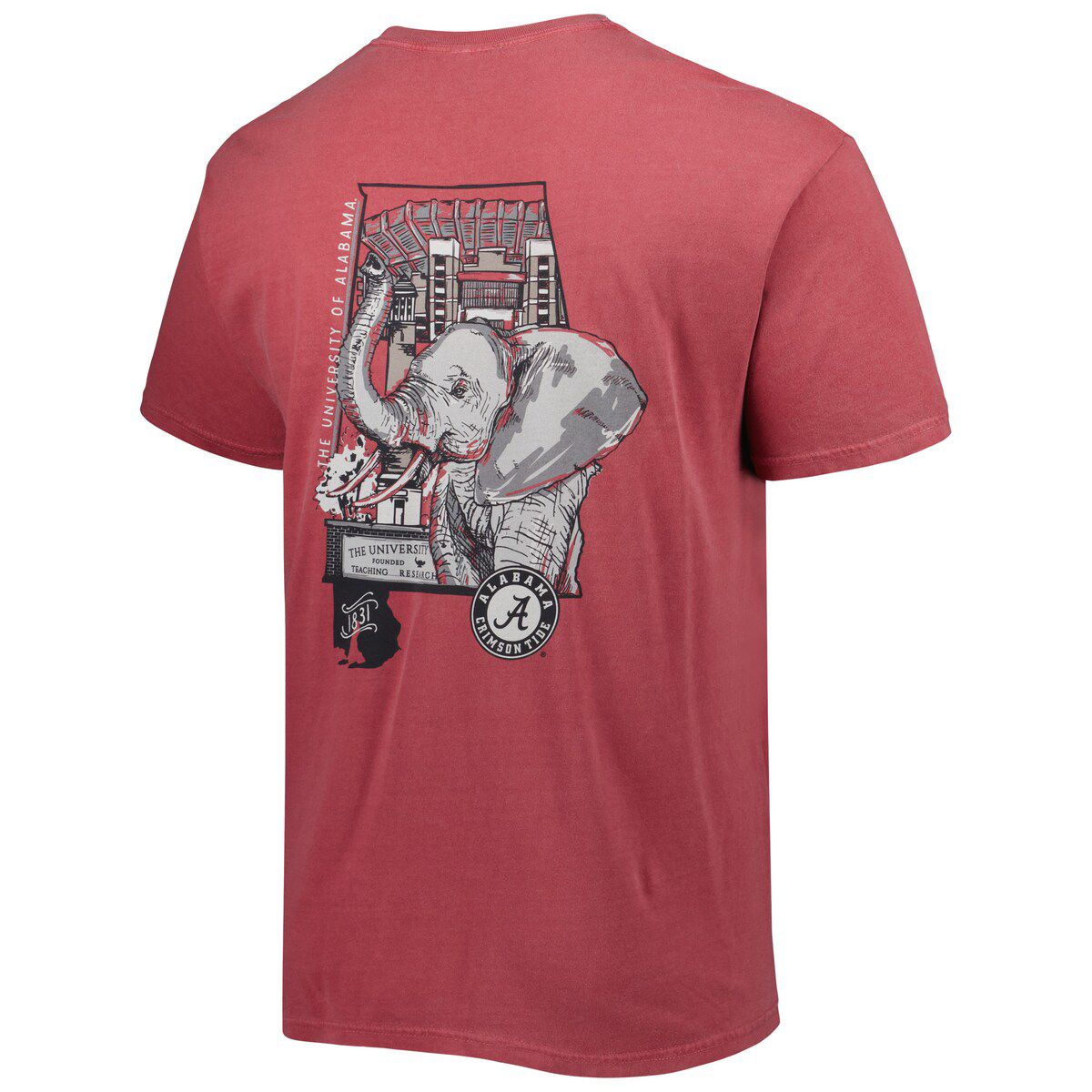 Alabama Crimson Tide NCAA Alabama Tide Hyperlocal Elephant T-Shirt